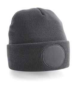 Beechfield B446 - Circular Patch Beanie Graphite Grey