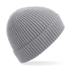 Beechfield B380 - Engineered Knit Ribbed Beanie Light Grey