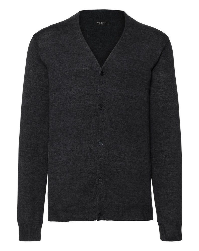 Russell Collection 0R715M0 - Men's V-Neck Knitted Cardigan