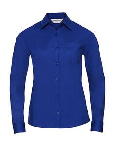 Russell Collection R-934F-0 - Popelin Bluse Langarm Bright Royal
