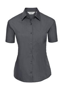 Russell Collection R-935F-0 - Popelin Bluse Convoy Grey