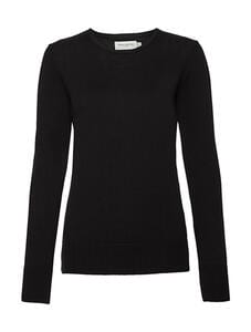 Russell Collection 0R717F0 - Ladies' Crew Neck Knitted Pullover Schwarz