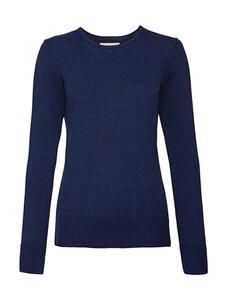 Russell Collection 0R717F0 - Ladies' Crew Neck Knitted Pullover Denim Marl