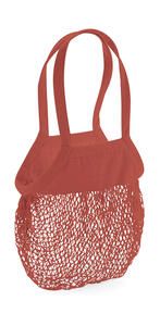 Westford Mill W150 - Organic Cotton Mesh Grocery Bag Orange Rust