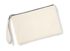 Westford Mill W520 - Canvas Wristlet Pouch Natural / Light Grey