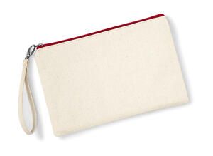 Westford Mill W520 - Canvas Wristlet Pouch Natural/Red 