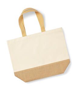 Westford Mill W452 - Jute Base Canvas Tote XL Natural