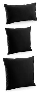 Westford Mill W350 - Fairtrade Cotton Canvas Cushion Cover Schwarz