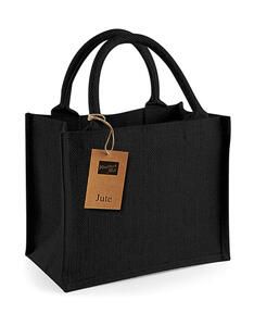 Westford Mill W412 - Jute Mini Gift Bag Black/Black