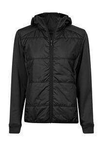 Tee Jays 9113 - Womens Hybrid-Stretch Hooded Jacket Black/Black