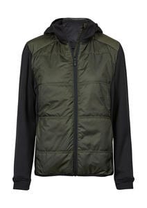 Tee Jays 9113 - Womens Hybrid-Stretch Hooded Jacket Deep Green/Black
