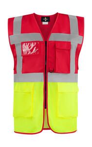 Korntex KXCMF - Executive Safety Vest "Hamburg" Red/Yellow