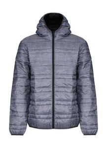 Regatta Professional TRA530 - Hooded Firedown Baffle Jacket Marl Grey/ Black