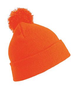 Result Winter Essentials RC028X - Pom Pom Beanie Fluorescent Orange