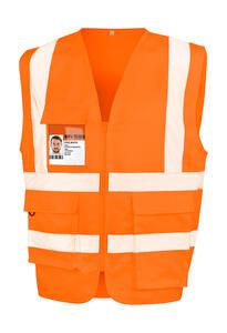 Result Safe-Guard R477X - Heavy Duty Polycotton Security Vest Fluorescent Orange