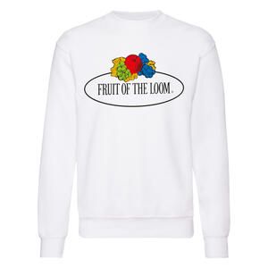 Fruit of the Loom Vintage Collection 012202A - Vintage Sweat Set In Large Logo Print Weiß