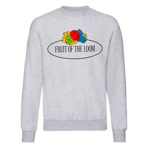 Fruit of the Loom Vintage Collection 012202A - Vintage Sweat Set In Large Logo Print Heather Grey