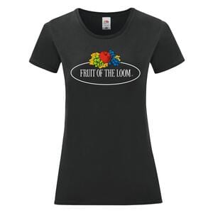 Fruit of the Loom Vintage Collection 011432A - Ladies Vintage T Large Logo Print