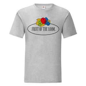 Fruit of the Loom Vintage Collection 011430A - Vintage T Large Logo Print Heather Grey