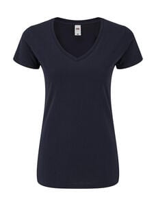Fruit of the Loom 61-444-0 - Ladies' Iconic 150 V Neck T Deep Navy