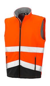 Result Safe-Guard R451X - Printable Safety Softshell Gilet Fluorescent Orange/Black