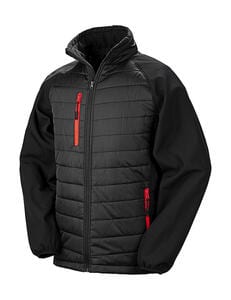 Result Genuine Recycled R237X - Compass Padded Softshell Schwarz / Rot