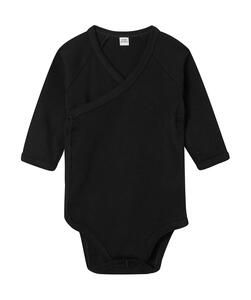 Babybugz BZ60 - Baby Long Sleeve Kimono Bodysuit Schwarz