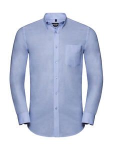 Russell Collection 0R928M0 - Men's LS Tailored Button-Down Oxford Shirt Oxford Blue