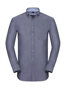 Russell Collection 0R920M0 - Men's LS Tailored Washed Oxford Shirt Oxford Navy/Oxford Blue