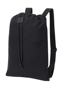 Shugon SH5897 - Sheffield Cotton Drawstring Backpack Black Washed