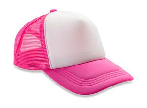 Result Headwear RC089X - C & S WL Tacenstein Gebogene Kappe Super Pink / White