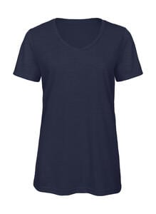 B&C TW058 - V Triblend/women T-Shirt Heather Navy