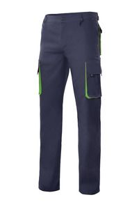 Velilla 103004 - TWO-TONE TROUSERS MARINE BLUE/LIME GREEN