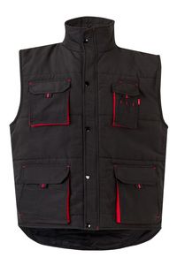 Velilla 205902 - TWO-TONE PADDED VEST Schwarz / Rot