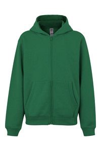 Mukua SF270K - KIDS ZIPPED HOOD SWEATSHIRT Kelly Green