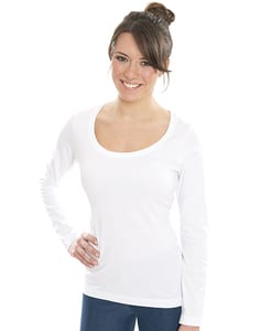 nakedshirt 502017 - Sheila- Women`s Organic Deep Round LS