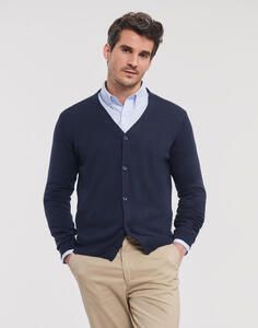 Russell Collection 0R715M0 - Mens V-Neck Knitted Cardigan