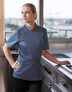 Karlowsky JF 25 - Short-Sleeve Ladies Chef Jacket Modern-Look